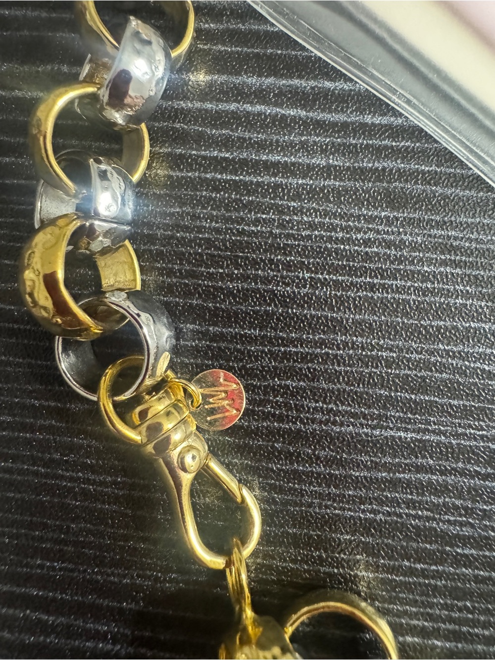 Two-Tone Gold & Silver Chain Necklace - Picture 2 of 3